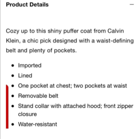 Calvin Klein Women’s Hoodie Puffed Coat - Picture 5 of 5